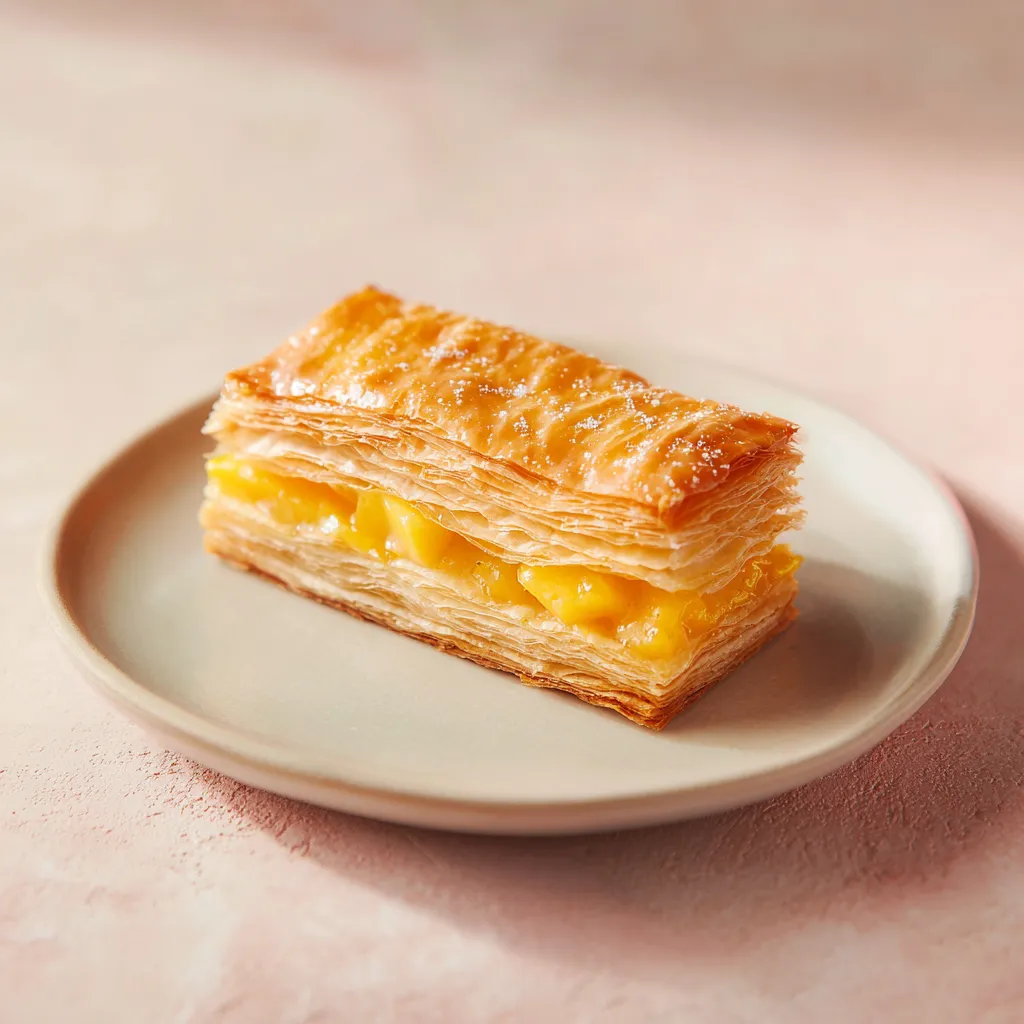 Feuilleté mangue citron vert à la part