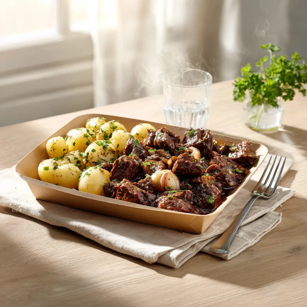 Carbonnade Flamande et pomme vapeur