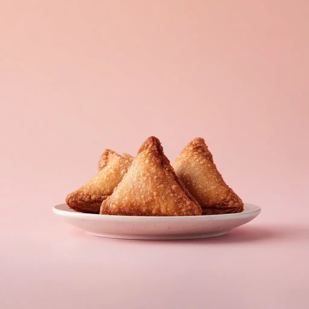 Crêpes façon samoussa et mousse de pommes confites