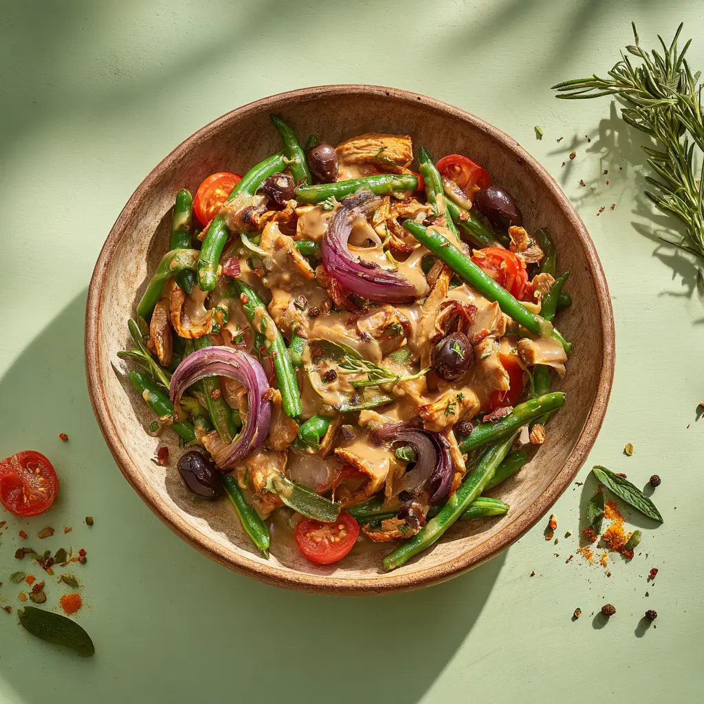 émincé végé sauce roti, Poêlée de haricots verts façon Niçoise