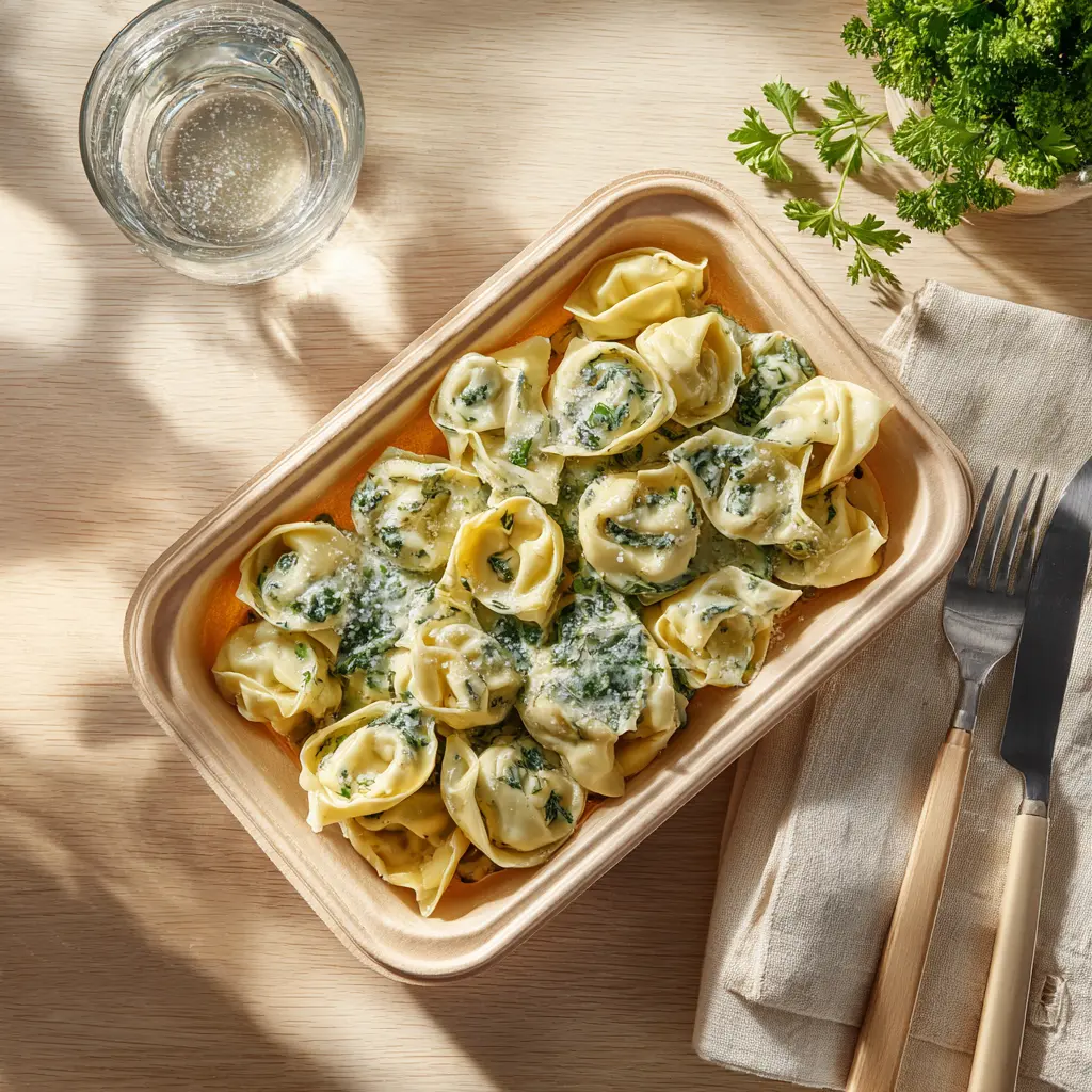 Pastas tortellini farci ricotta épinards
