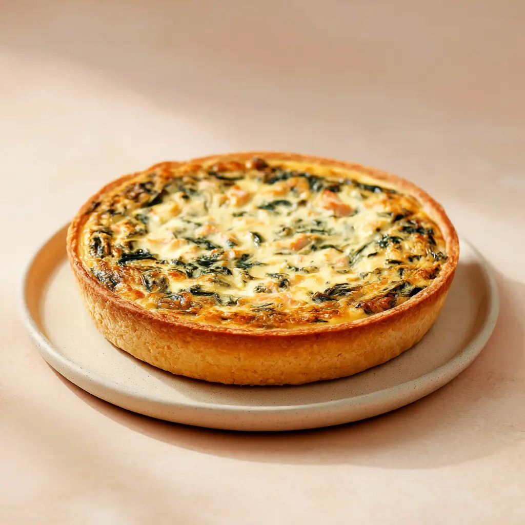 Quiche au saumon et épinard