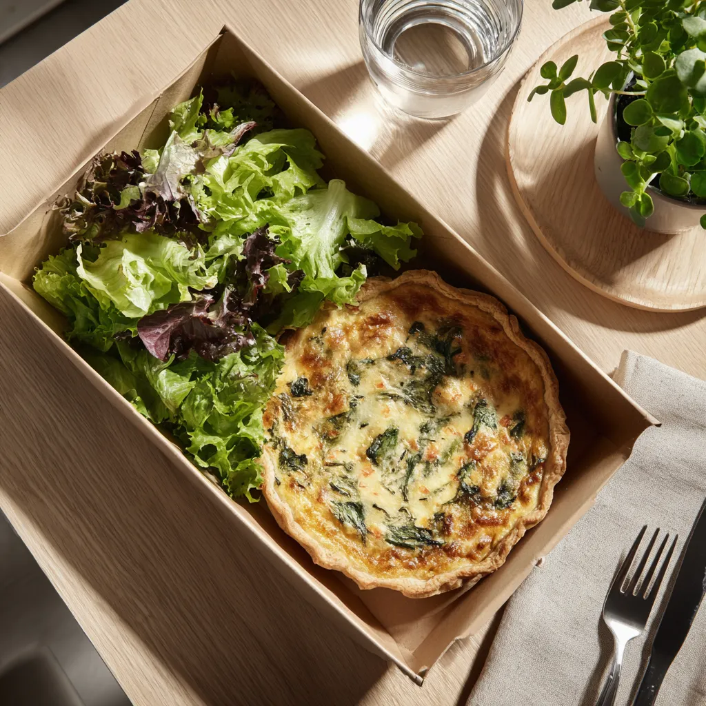 Quiche au saumon et épinard