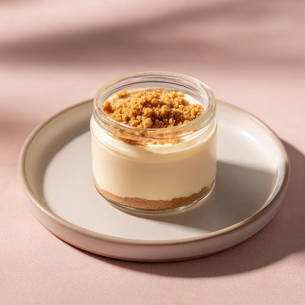 Verrine mousse vanille et éclats de cookies