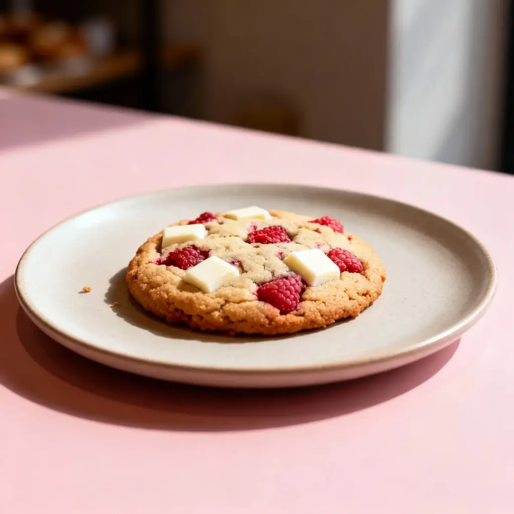 [6425] Cookies maison chocolat blanc framboise